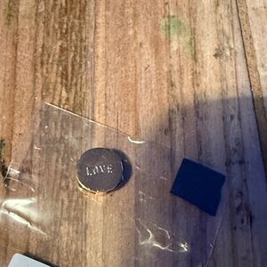 Rose gold round disc “Love” keep collective charm